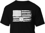 pickleball, grunge USA flag shirt design - free svg file for members