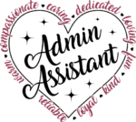 admin assistant heart gift, caring, dedicated, loving - free svg file for members