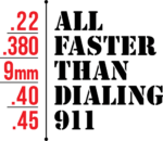All faster than dialing 911, second amendment - free svg file for members