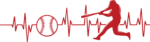 Baseball softball hearbeat wave - free svg file for members