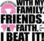 Cancer survivor, with my family, friends and faith, i beat it - free svg file for members