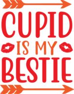 Cupid is my bestie, valentines day free svg file