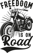 Freedom is on road, motorbike, classic mens t-shirt design free svg file