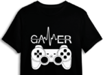 Gamer sign, heart wave, game player tshirt design free svg file