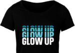 Glow up sign, stacked text, motivational quotes tshirt design free svg file