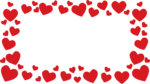 frame made of hearts, valentines day free svg file clipart image