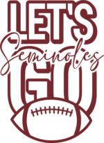 lets go seminoles, football fan shirt design - free svg file for members