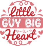 Little guy, big heart, kids valentines shirt design free svg file