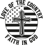 Love of the country, faith in God, christian cross free svg file, clipart image