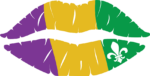 Mardi gras kiss lips, mardi gras shirt design - free svg file for members