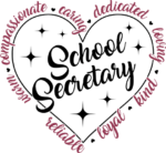 school secretary, heart gift - free svg file for members