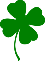 Shamrock clover four leaf for luck, St patricks day free svg file