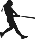 softball girl silhouette clipart image free svg file
