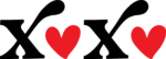 XOXO hearts, valentines day - free svg file for members