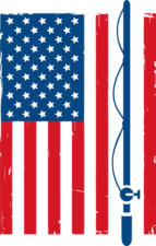 USA fishing flag, patriotic fisherman gift - free svg file for members