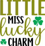 Little miss lucky charm, saint patricks day free svg file