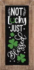 Not lucky just blessed, clover leaves, st patricks day wall art - free svg file for members