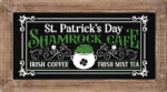 St patricks day, shamrock cafe, irish coffee, wall art print - free svg file for members