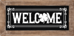 St patricks day wall art, clover leaf, welcome sign - free svg file for members
