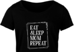 Eat, sleep, mom, repeat, double frame, leopard design free svg file