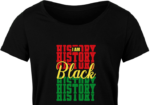 I am black history, echo stacked text, Juneteenth, Black Pride free svg file