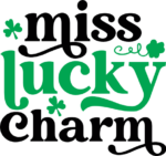 Miss lucky charm, st patricks day free svg file