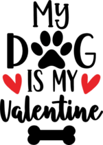 My dog is my valentine, valentines day dog mom t-shirt free svg file