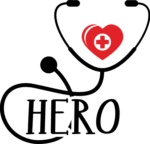 Nurse hero, stethoscope, heart, nurse design free svg file