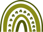 Shamrock rainbow design, saint patricks day free svg file