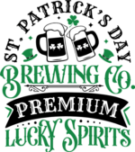 St patricks day brewing co, premium, lucky spirits - free svg file for members