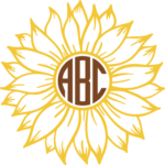 Sunflower clipart image, sunflower monogram frame - free svg file for members
