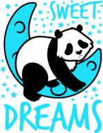 Sweet dreams, cute sleeping panda on moon free svg file