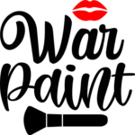 War paint, lipstick, makeup brush, sassy girlie things free svg file