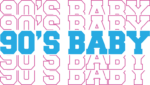 90s birthday tshirt design, Nineties Baby, Echo stacked text - free svg file for members