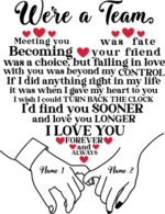 Wedding Svg, We are a team, meeting you was a choice but falling in love with you was beyond my control - free svg file for members