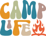 Camp life, fire, camping tshirt design - free svg file for members