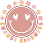 Choose kindness, smiley emoji, happy face, positive quotes free svg file