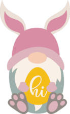Hi, Easter gnome clipart image - free svg file for members