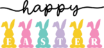 Cute easter bunnies, easter decor, Happy easter - free svg file for members