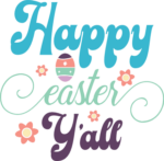 Happy easter yall, easter decoration free svg file
