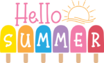 Hello summer, ice-cream clipart image, beach vibes free svg file