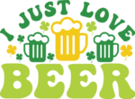 I just love beer, st patricks day, beer mugs free svg file