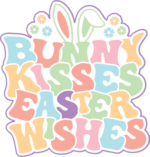 Bunny kisses easter wishes, Cute Easter Onesie design free svg file