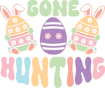 Gone Hunting, easter eggs, bunny, easter decor free svg file