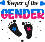 Keeper of the gender, gender reveal party shirt design free svg file