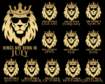 Kings are born in july, lion heads with crown and sunglasses, bundle - free svg file for members