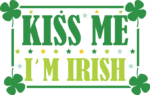 Kiss me, i am irish, clover leaves frame, st patricks day free svg file