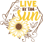 Motivational quotes, Live by the sun, - free svg file for members