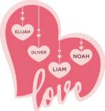 Love heart, personalized frame, gift for mom - free svg file for members