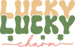 Lucky charm, echo stacked text, st patricks day free svg file